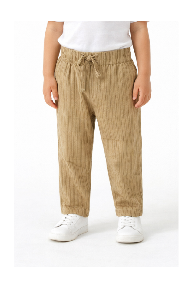 Kids Beige Cotton Trouser