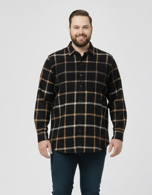 2xl Black White Boxes Check shirts