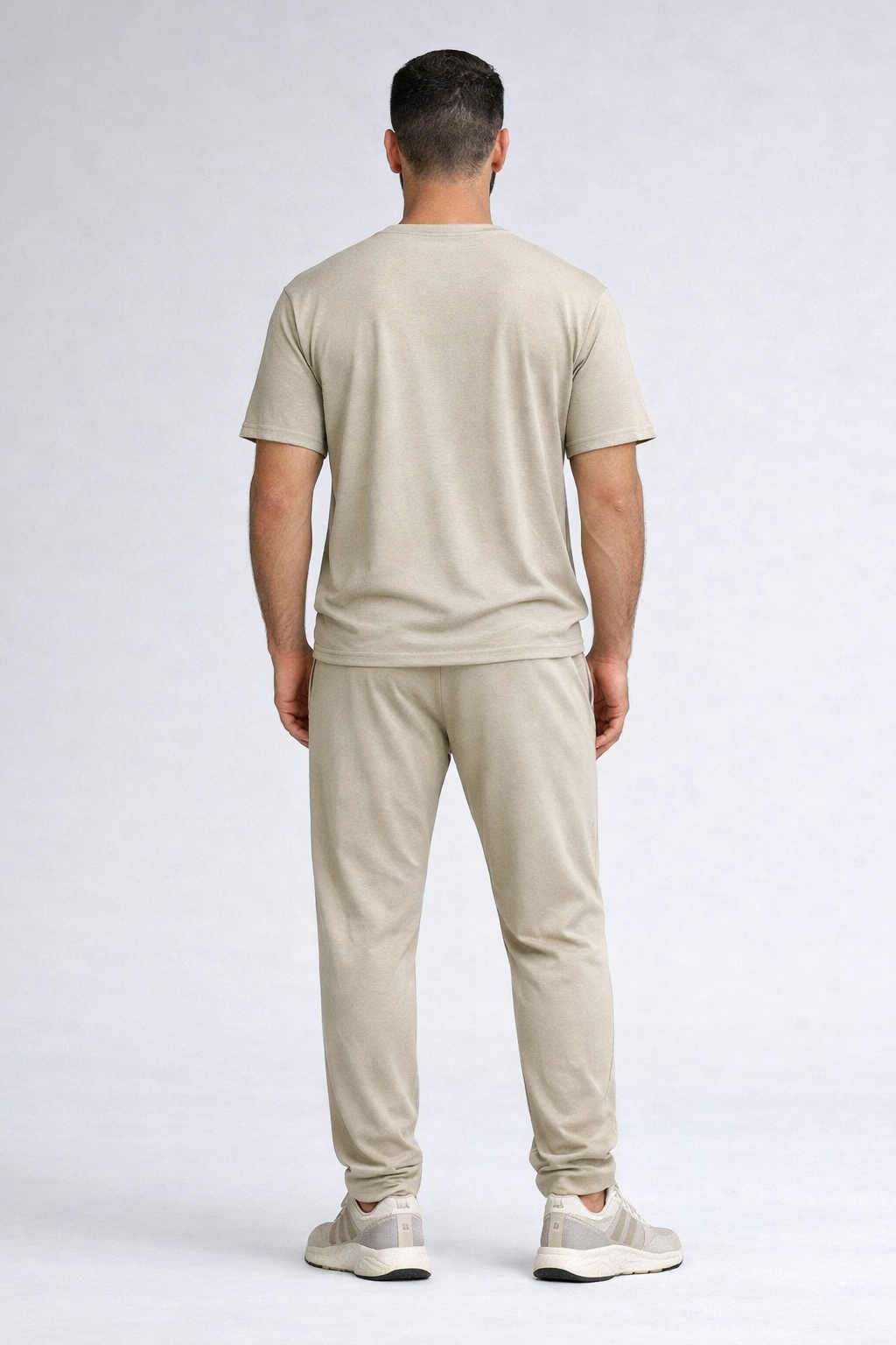 Men’s Performance Essential Track Suit Set (Beige)