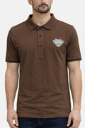 Men’s Ascend Pique Polo Brown with Embroidered Badge