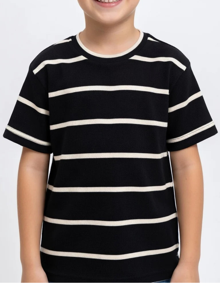 Classic Striped Crewneck Tee For Kids