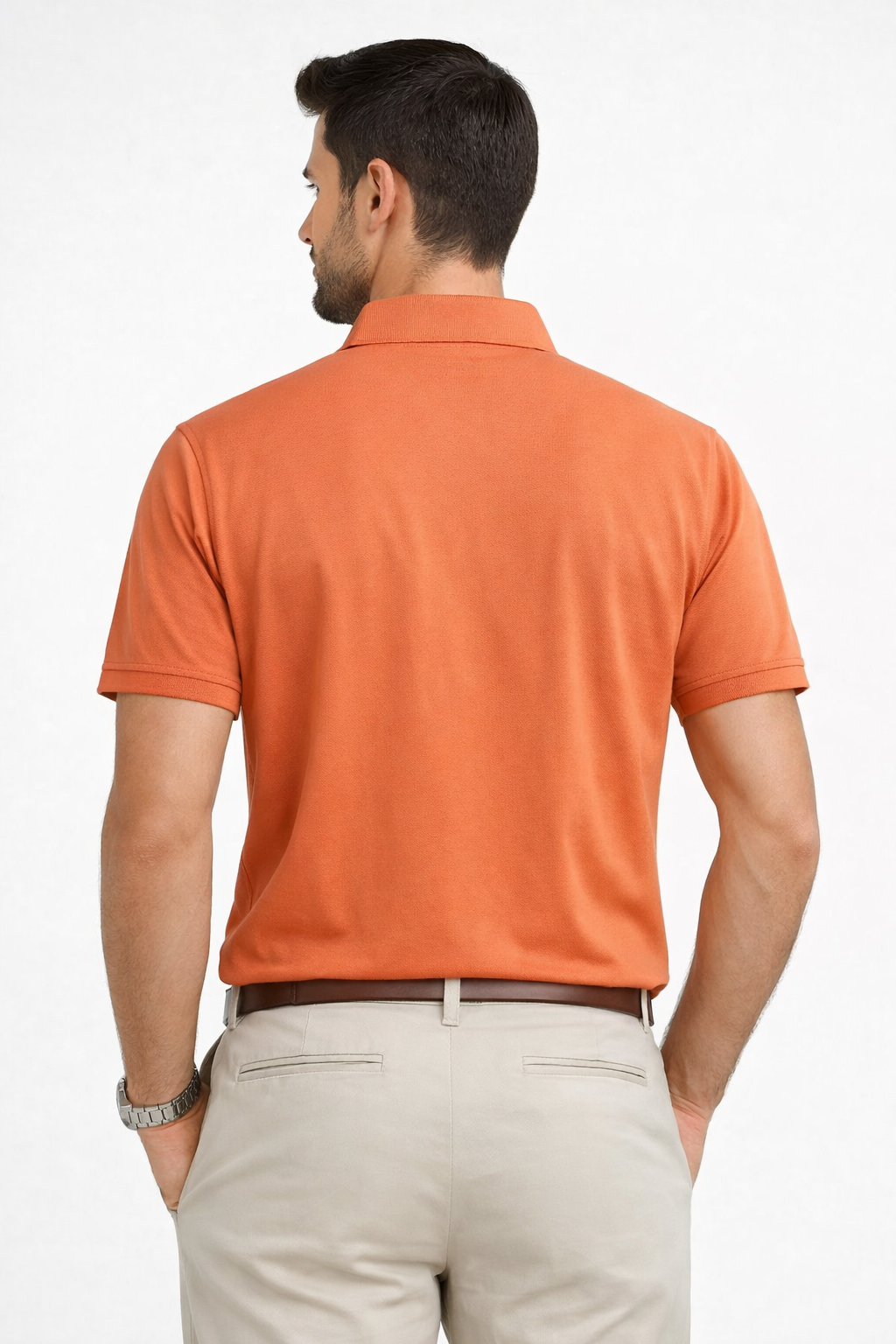 Men's Trendy china fabric polo - Orange Color