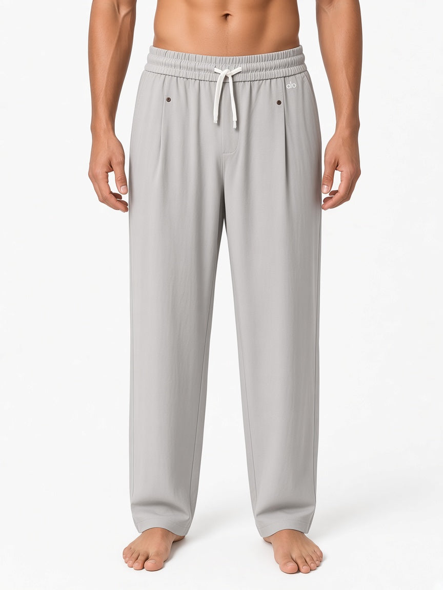 Men's Lightweight Imported Relaxed-Fit Trousers with Drawstring