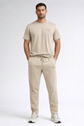 Men’s Performance Essential Track Suit Set (Beige)