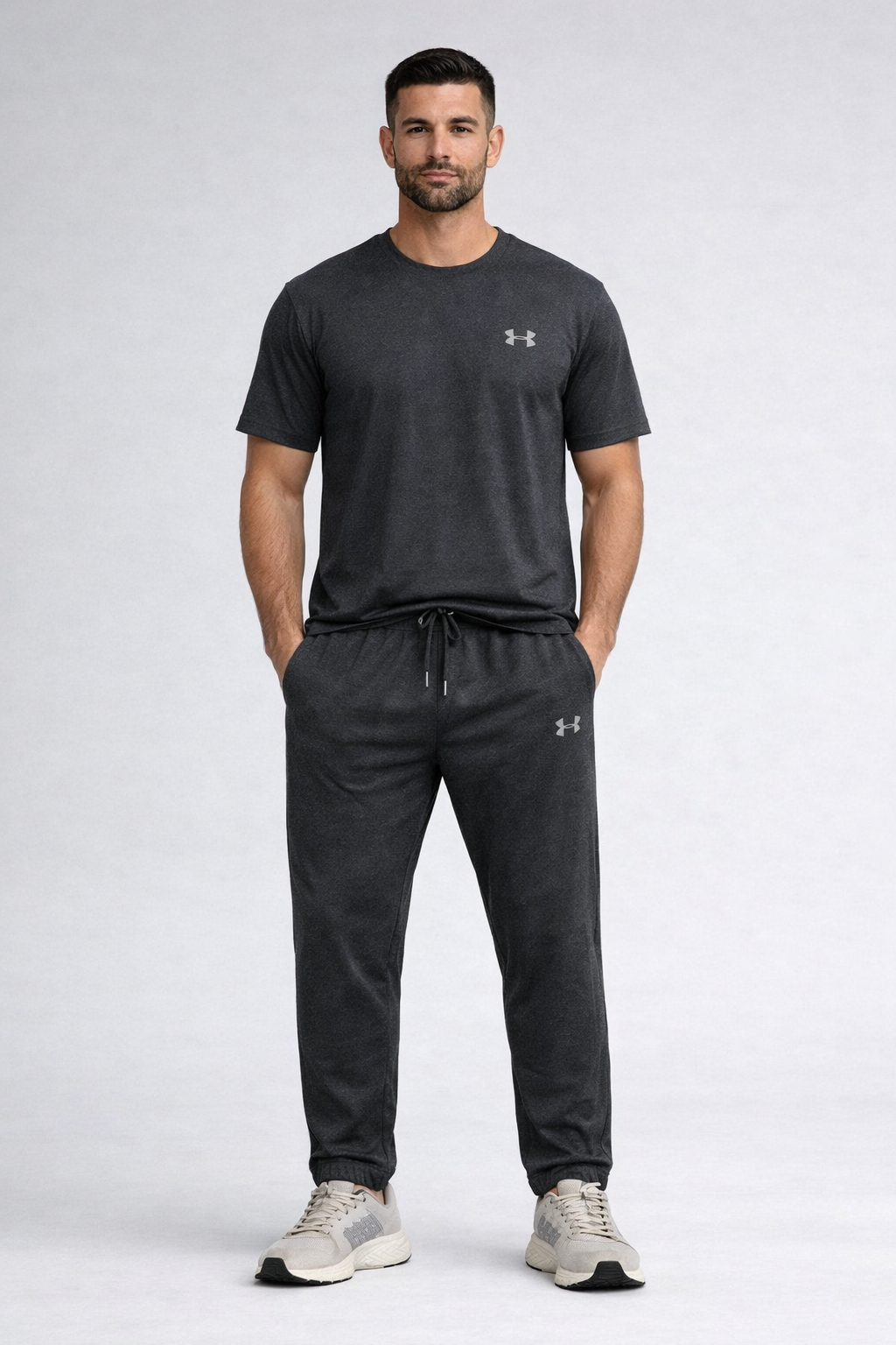 Men’s Performance Essential Track Suit Set (Dark Grey)