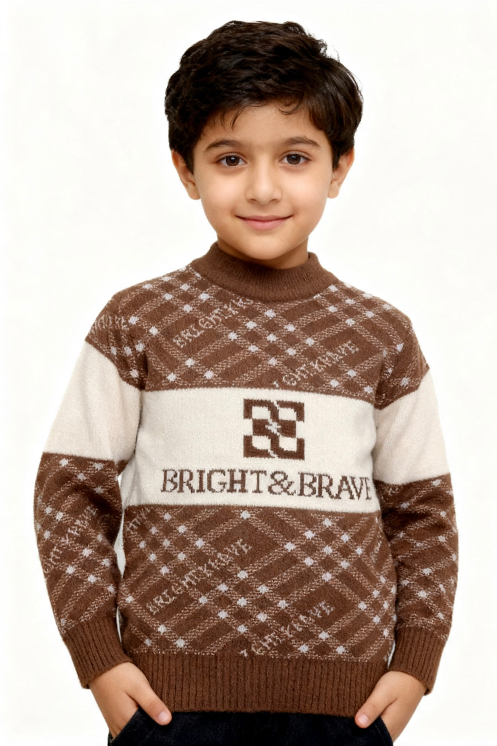 Al Noor Boys’ Cozy Woolen Winter Sweater