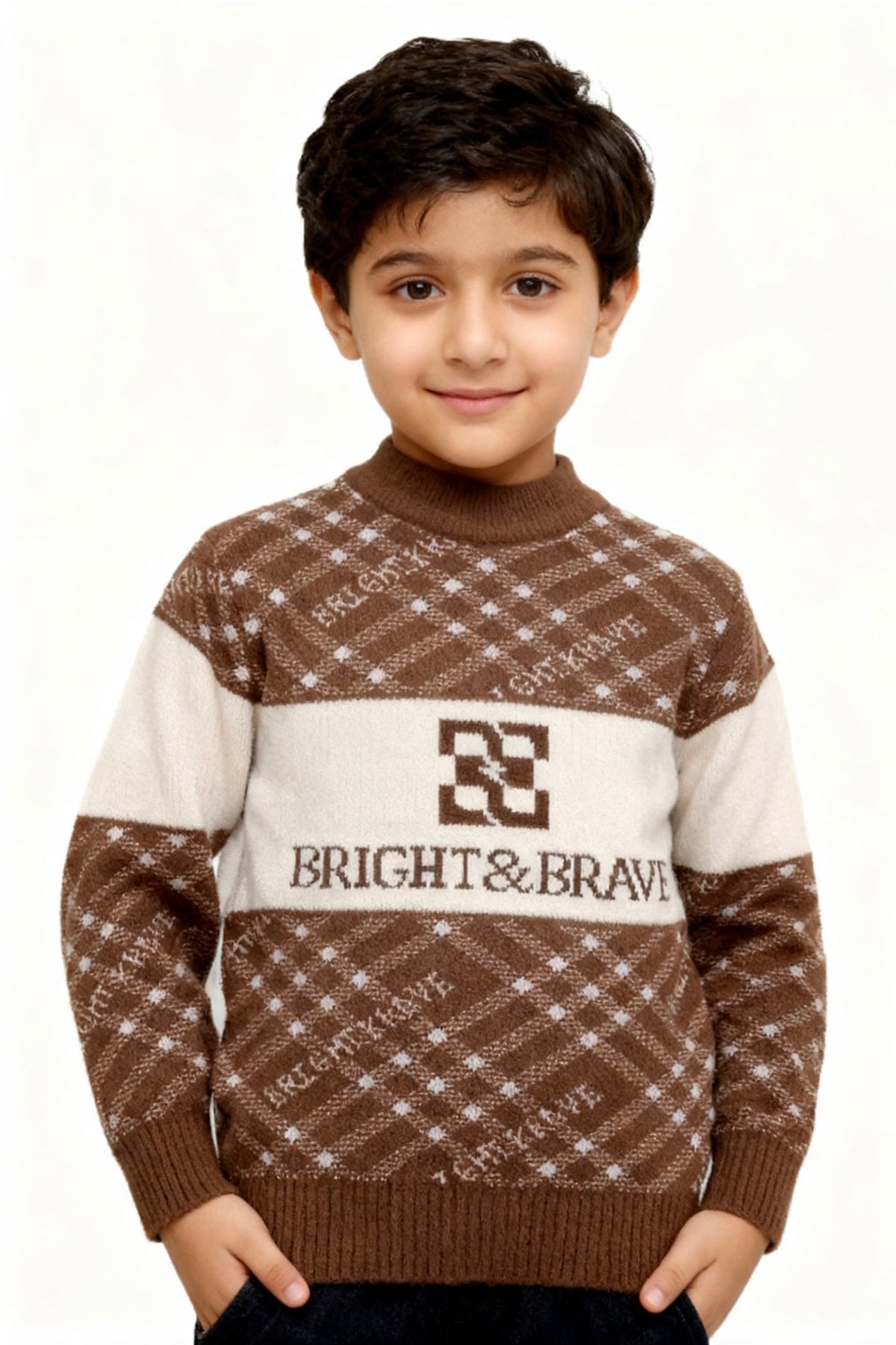 Al Noor Boys’ Cozy Woolen Winter Sweater