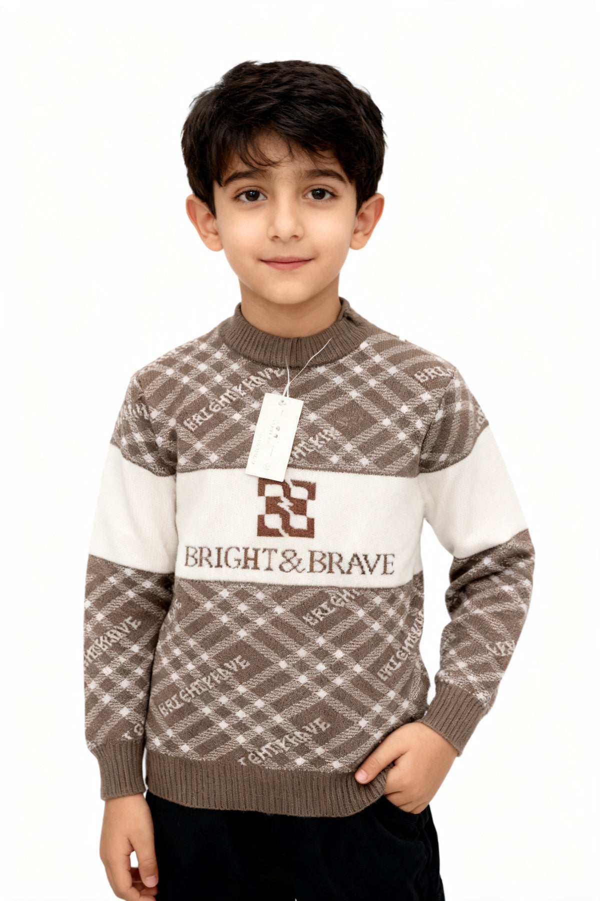 Al Noor Boys’ Cozy Woolen Winter Sweater