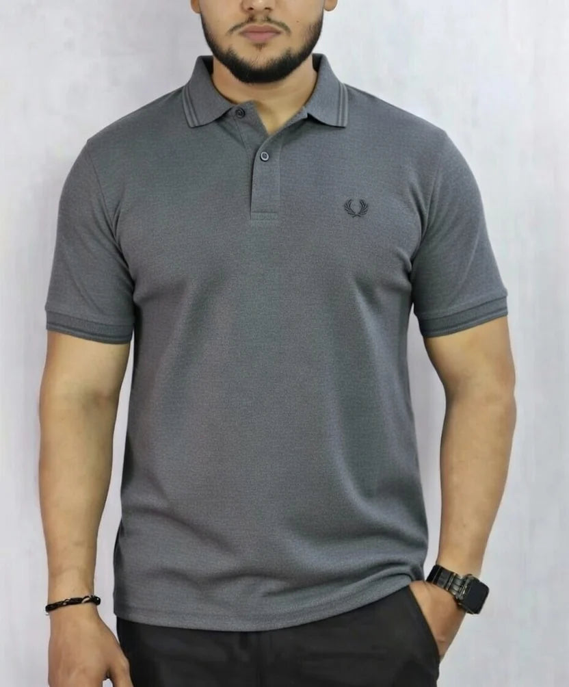Casual Athletic-Fit Tipped Collar Polo Shirt