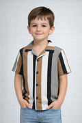 Kids Signature Stripe Collared Shirt
