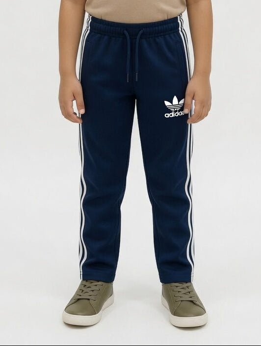 Premium Boys' Navy Blue Jersey Striped Trouser