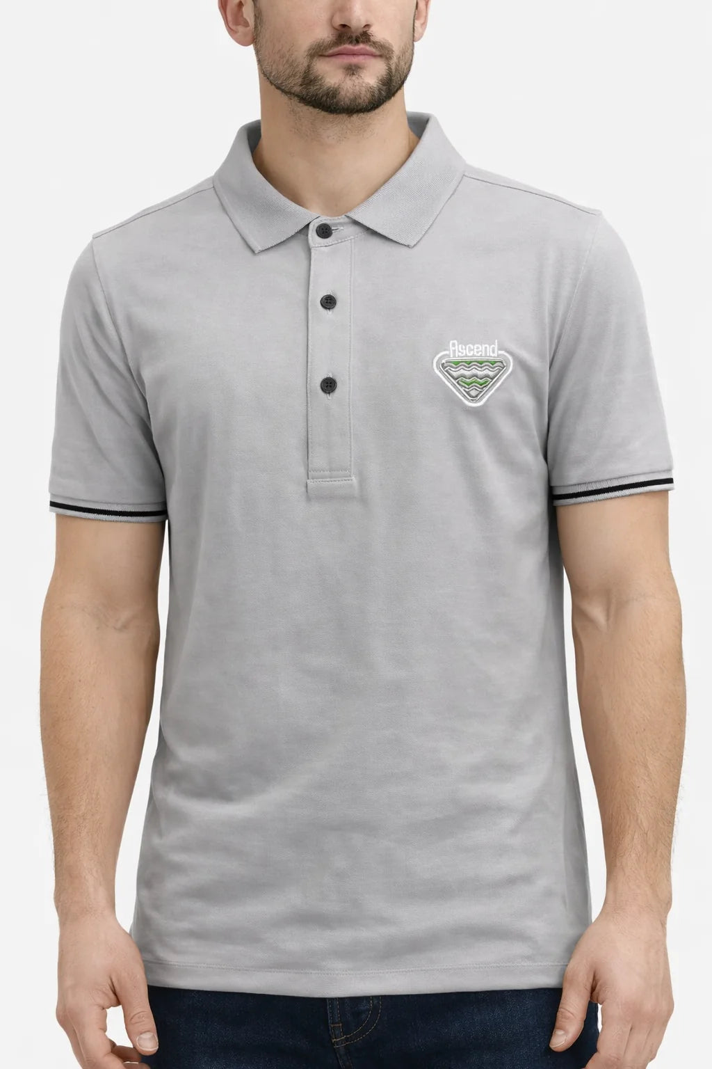 Men’s Ascend Pique Polo with Embroidered Badge