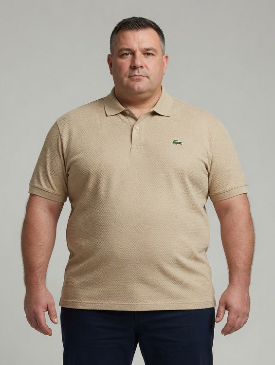 Lacoste Men's Classic Fit Petit Piqué Cotton Polo Shirt - Beige
