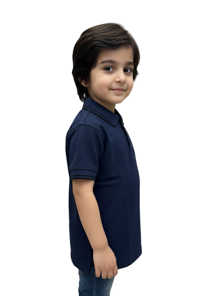 Boys Classic Navy Blue Polo