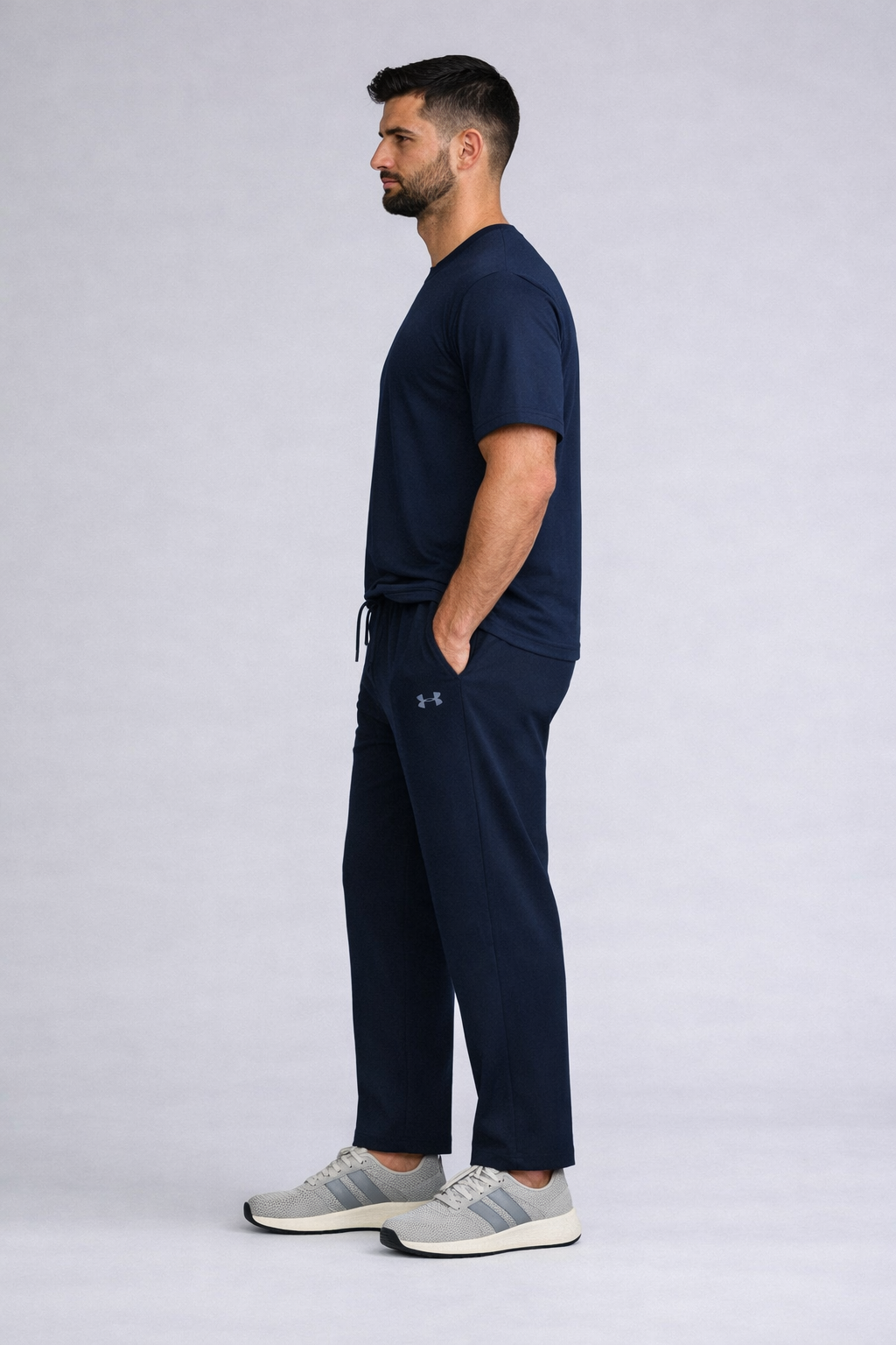 Men’s Performance Essential Track Suit Set(Navy Blue)